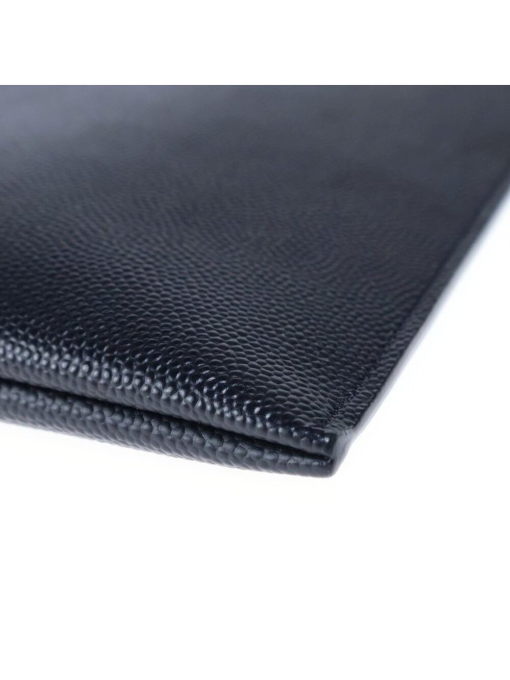 Saint Laurent Paris Logo Cassandra Clutch Caviar Leather Black - Picture 5 of 9